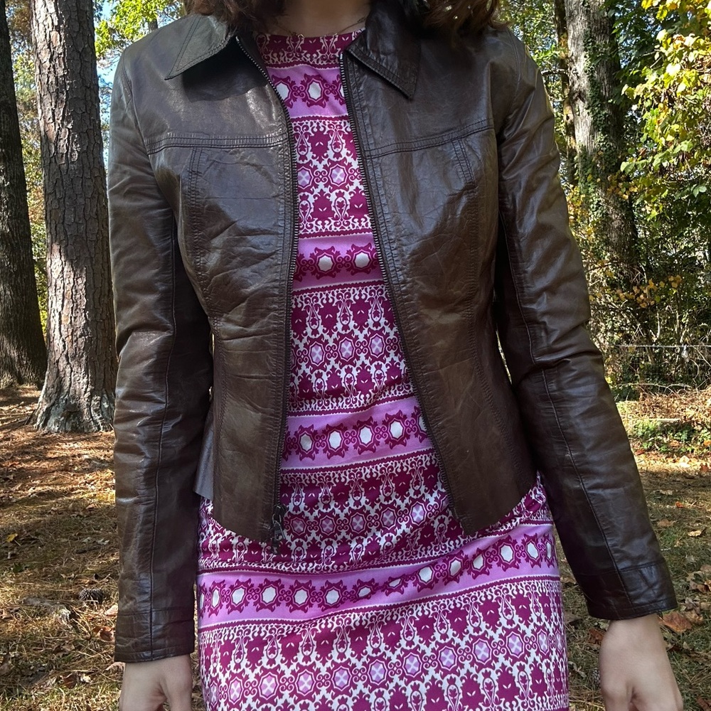 Lightweight Brown 100% Leather Jacket